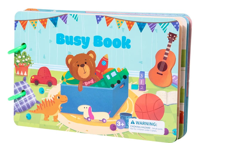 1pc Enlightenment Busy Book Paper Pasting Book Operation Board Baby Learning Children's Quiet Picture Books