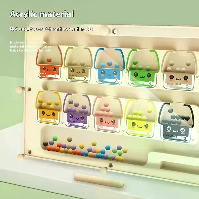 1 Set Color Matching Montessori Toy Plastic Magnetic Color And Number Maze Learning Education Toys Gifts For Children