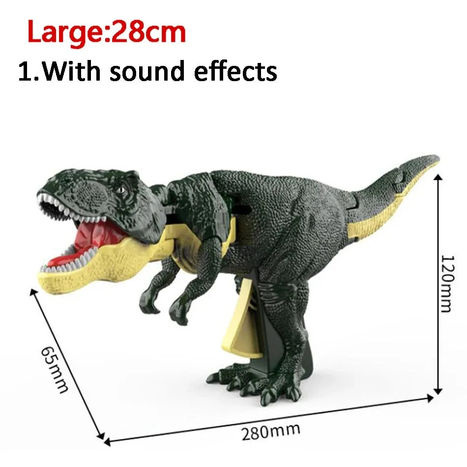 Children's Dinosaur Fidget Toy Decompression Telescopic Spring Swing Creative Battery-Free Swing Toy Christmas Gift for Kids