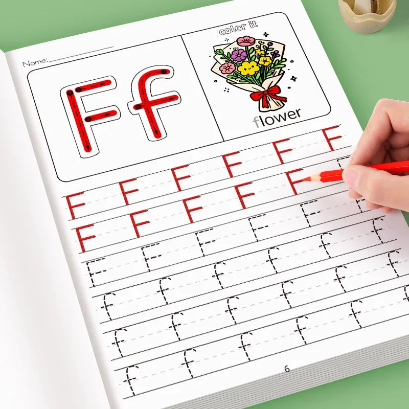 Children's Alphabet Practice Books A-Z Writing Practice Books, Learning Writing, Drawing Pages ActivitiesIllustration Book