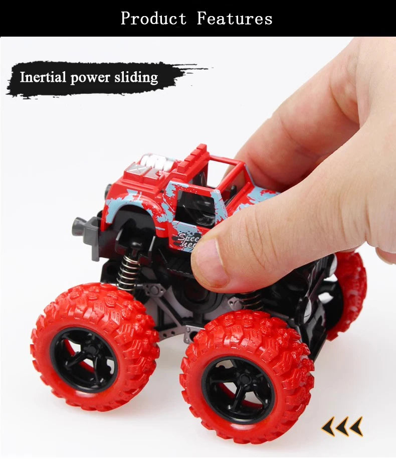 Friction Powered Monster Truck Toys - Push And Go Vehicles for Kids Best Christmas & Birthday Party Gift for Boys And Girls