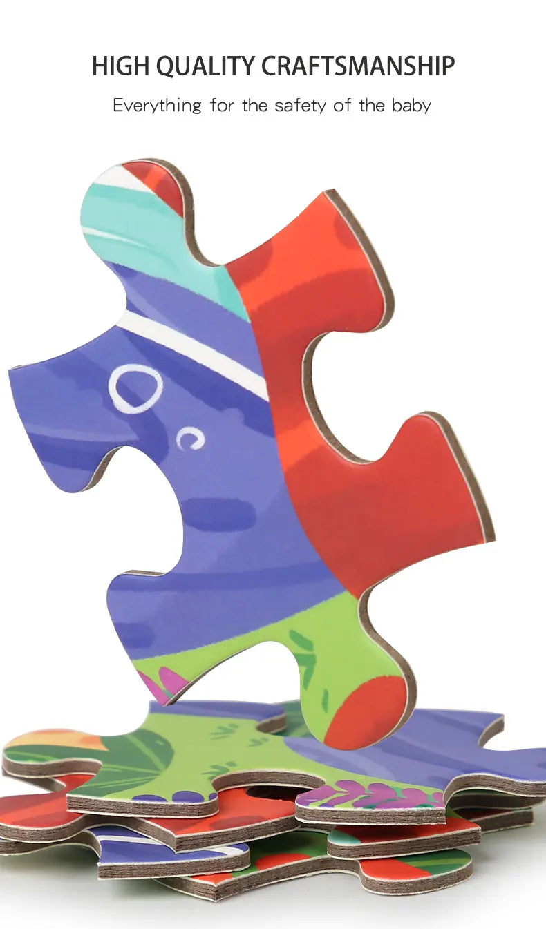 60-piece paper Custom Montessori Kids cartoon puzzle puzzle creative toy puzzle set for kids boys and girls