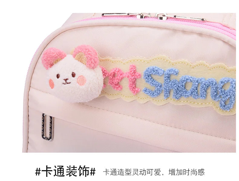 Cute School Bag for Girls Adorable Cartoon Bear Backpack Toddler Kids Backpack Lightweight Kindergarten Boys Children's Bag Gift