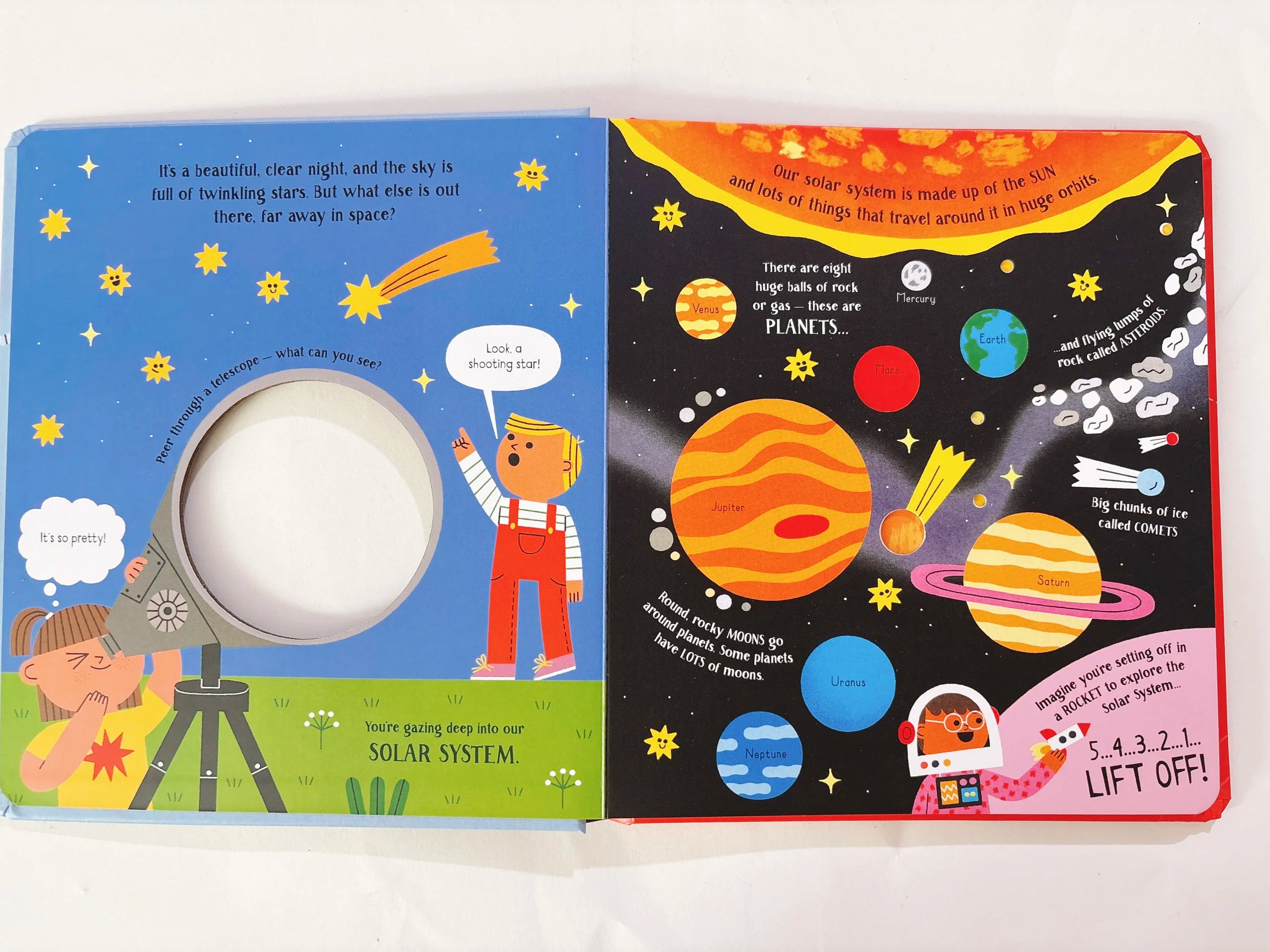 Usborne Step Inside Science Solar System Children Activity English Hardcover Book Space Knowledge Learning Kids Gift Montessori