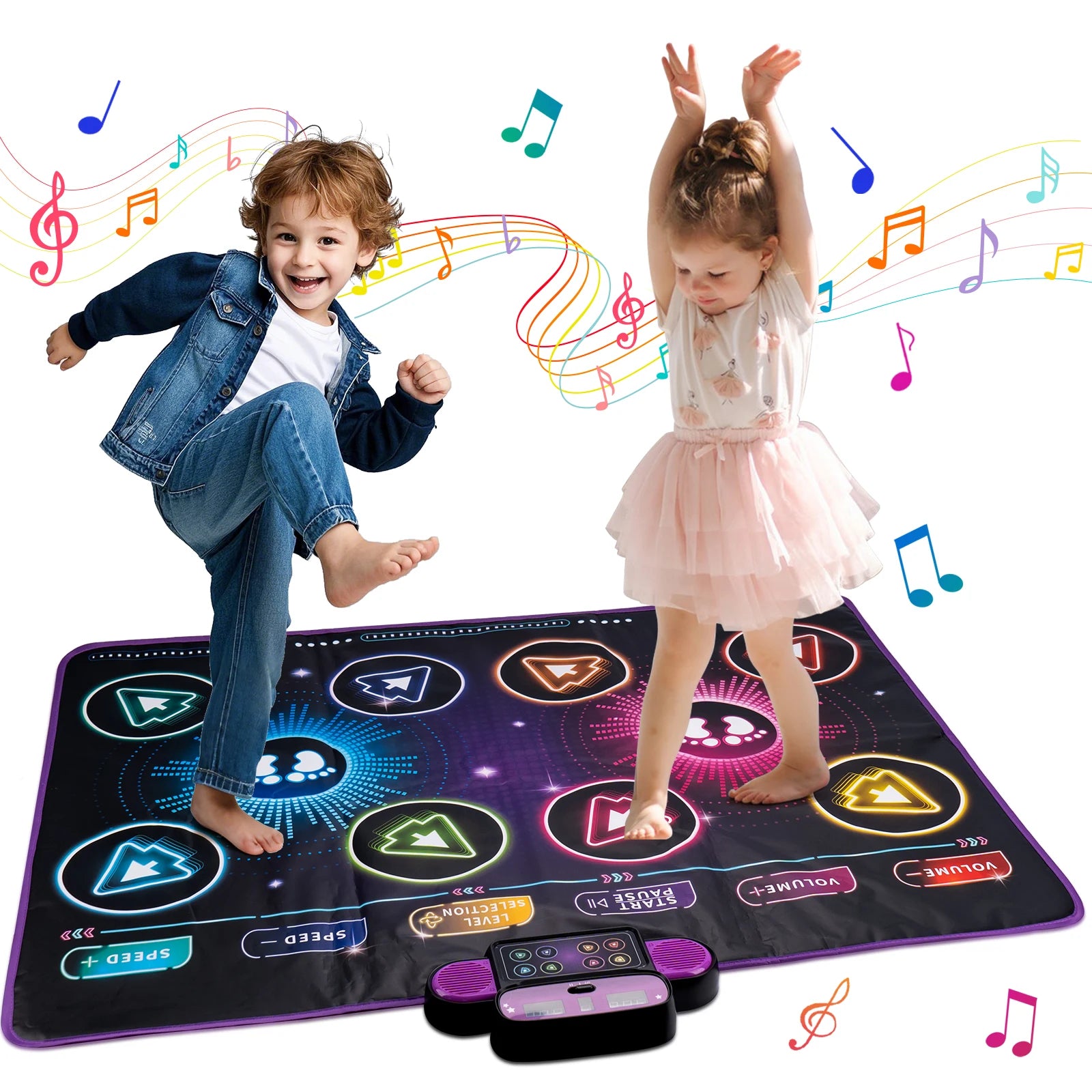 Dancing Blanket Kids Electronic Dance Mat Double Players Mode with 9 Levels Kid Floor Music Blanket Educational Toys Xmas Gifts