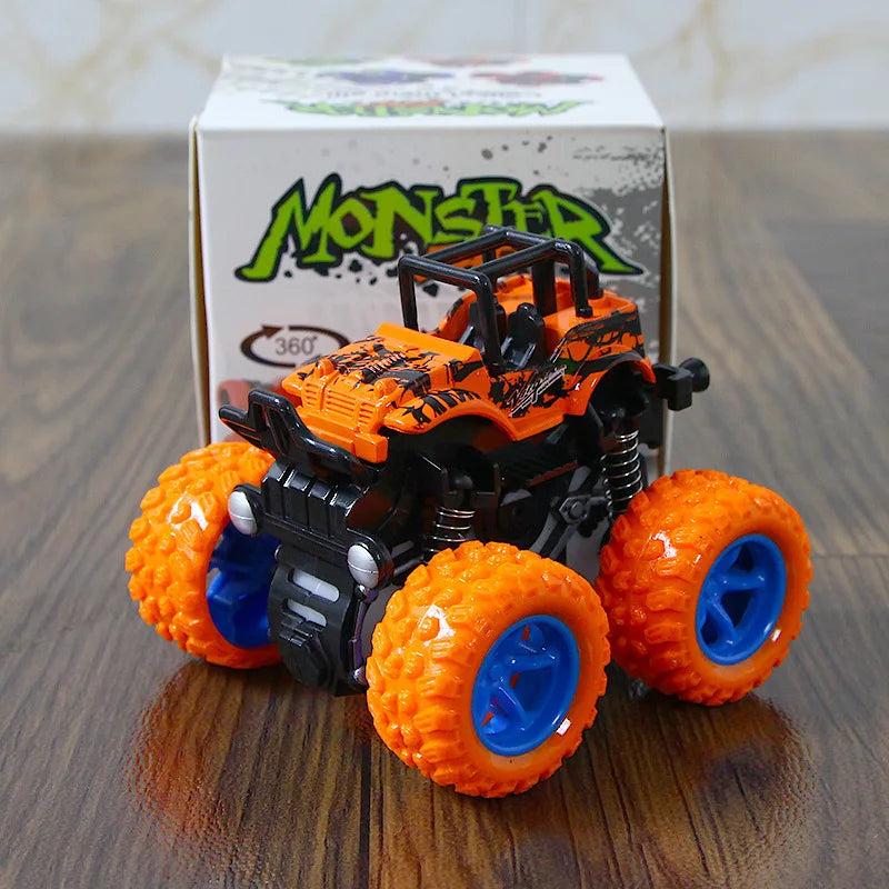 Friction Powered Monster Truck Toys - Push And Go Vehicles for Kids Best Christmas & Birthday Party Gift for Boys And Girls