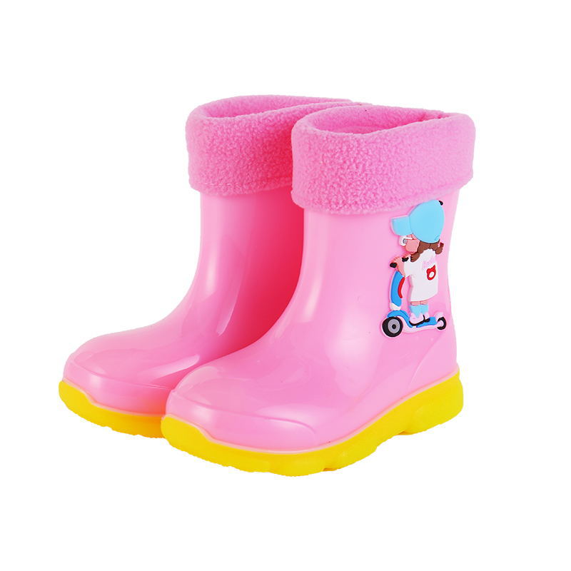 Non-slip Waterproof Detachable Velvet Children's Rain Boots