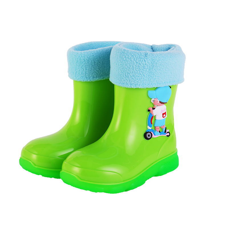 Non-slip Waterproof Detachable Velvet Children's Rain Boots