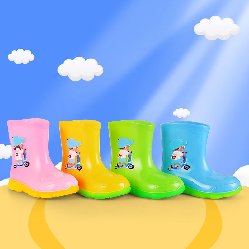 Non-slip Waterproof Detachable Velvet Children's Rain Boots