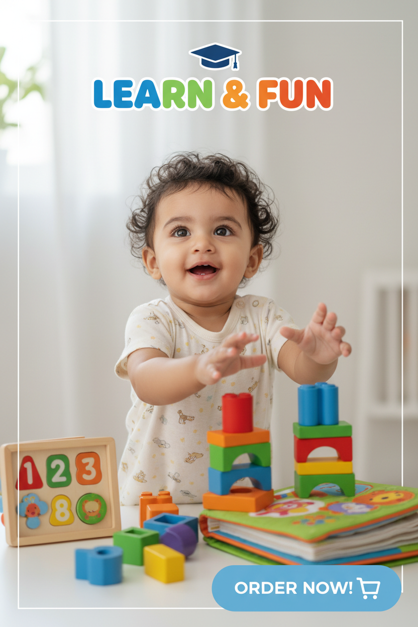 Learn & Fun Vertical Banner