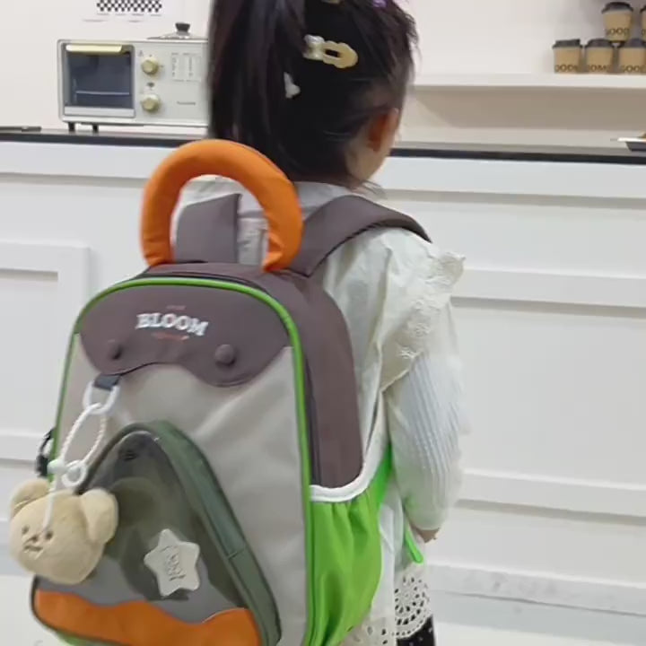 New Style Kindergarten School Bag, Lightweight, Stylish, Color-Blocking, Fashionable Children's Backpack for Boys and Girls, Cute for Ages 4-7