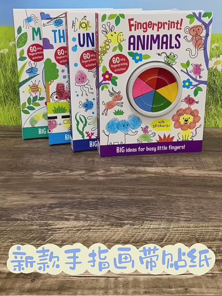 Cute Fun Kids™ Free Shipping Non-Toxic Color Ink Pad Finger Painting Stamp Art Scribble Activity Book (Washable)