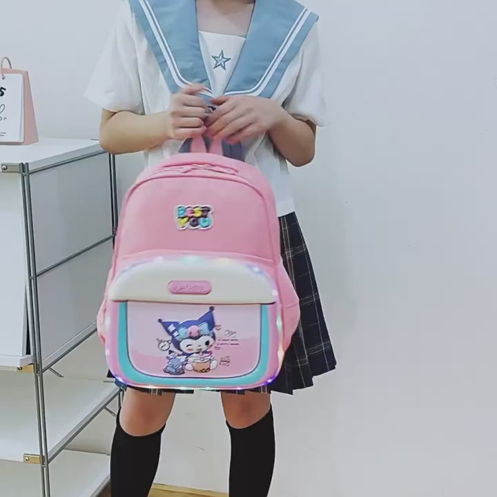 Children's Schoolbags, Kindergarten Schoolbags, First Grade Kuromi New Boys and Girls Cartoon Bags, Baby Lightweight Backpacks