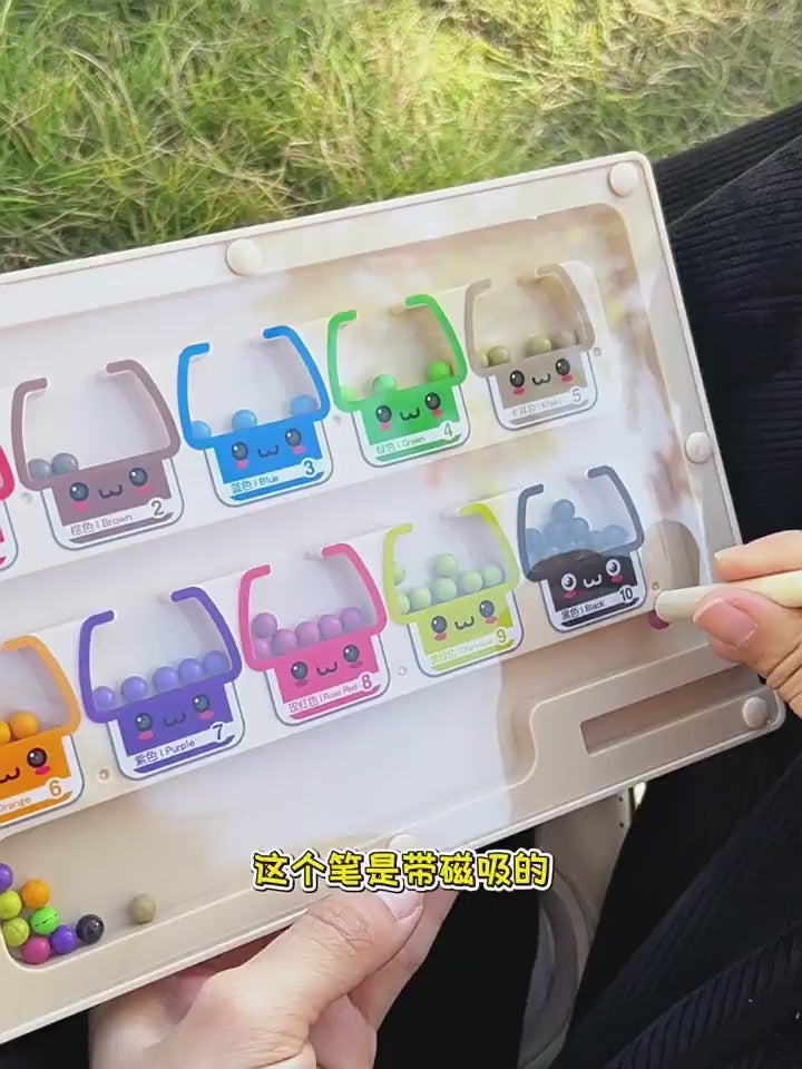 1 Set Color Matching Montessori Toy Plastic Magnetic Color And Number Maze Learning Education Toys Gifts For Children