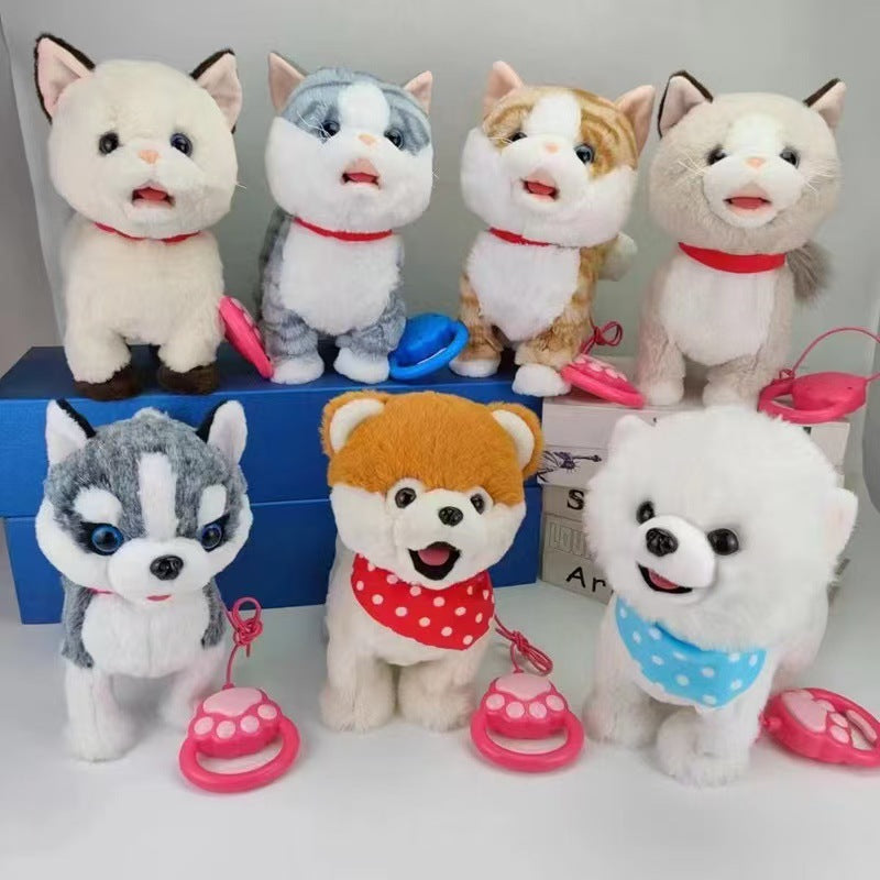 Factory direct repetition learning to speak tongue licking dog simulation barking electric rope dog children's electronic pet toys