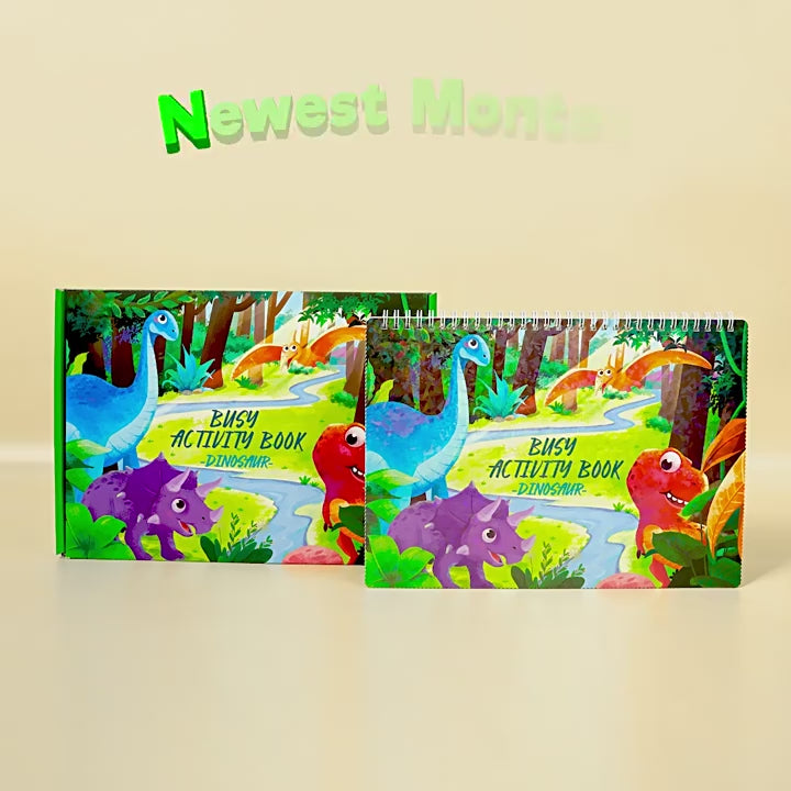 Busy Dinosaur Book Cross border Children s Early Education Cognition Tear out Paste Book Puzzle Quiet Book