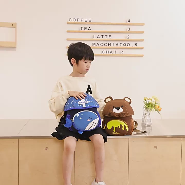 Olang Kindergarten Children's Schoolbag Boys and Girls School Baby New Shark Lightweight Anti-lost Backpack for Boys and Girls
