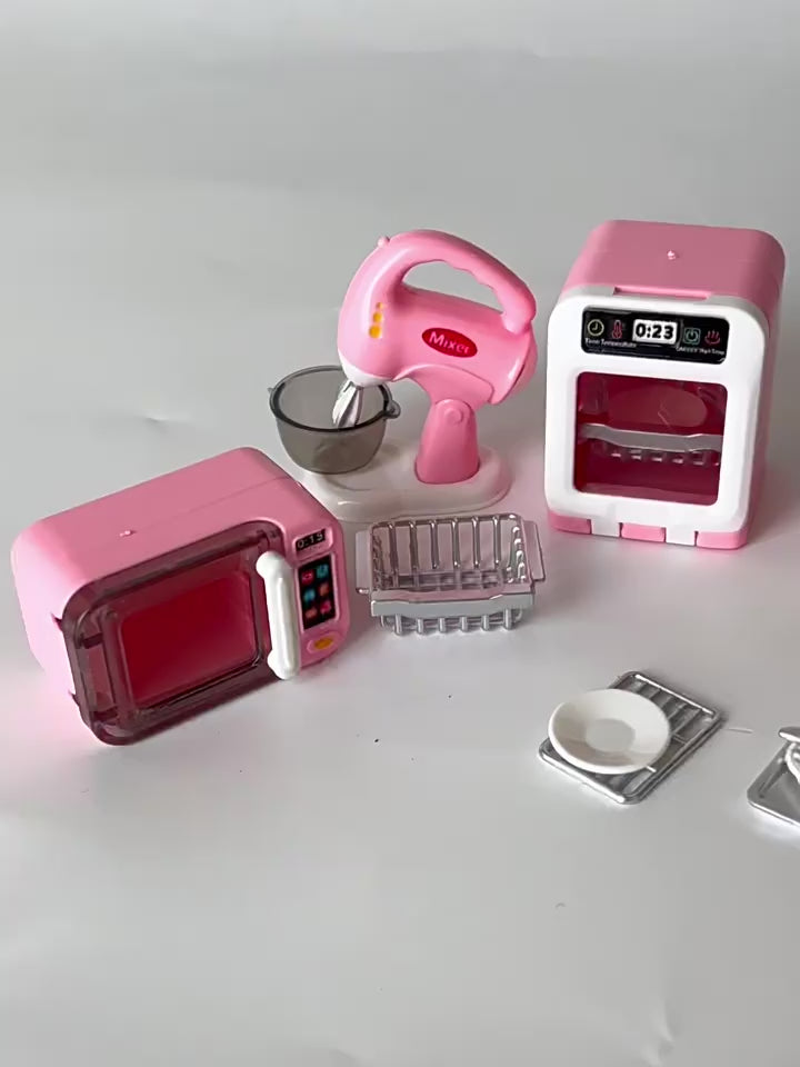Children's play toys diy assembled manual mini simulation home appliance model doll house accessories factory customization
