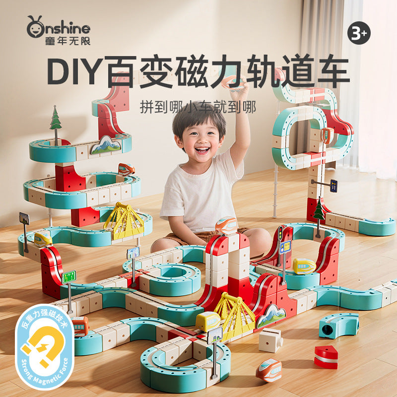 Childhood Unlimited Children's Educational Electric Magnetic High-Speed Train Track 3D DIY Gift for Boys and Girls on Children's Day