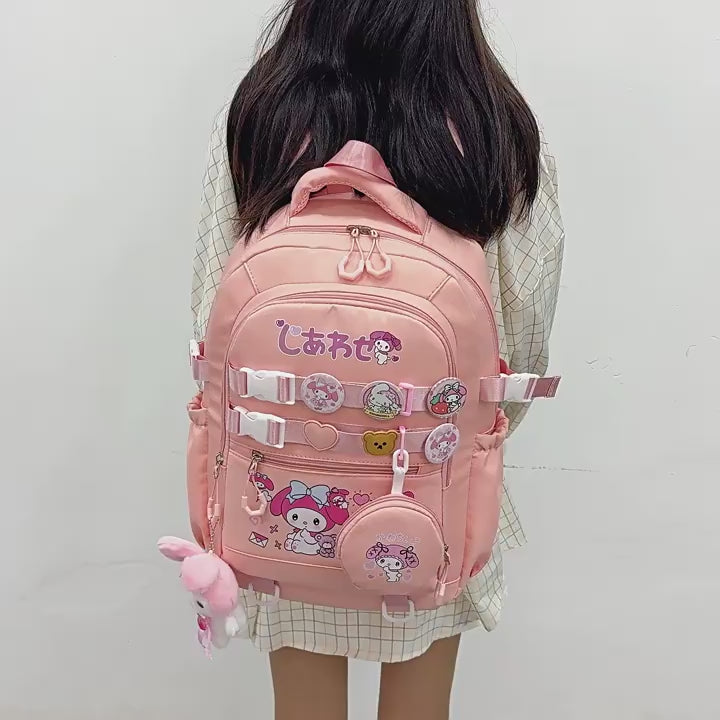 Elementary School Student Schoolbag Second and Third Grade Cartoon Kuromi Children's Backpack Large Capacity Lightweight Girl Travel Backpack