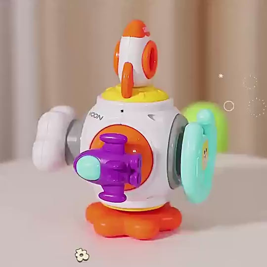 Baby Toy Busy Ball Hand Grab Ball Puzzle Feeling Hexahedron Rotating Box Baby Early Education Turn Music Toy