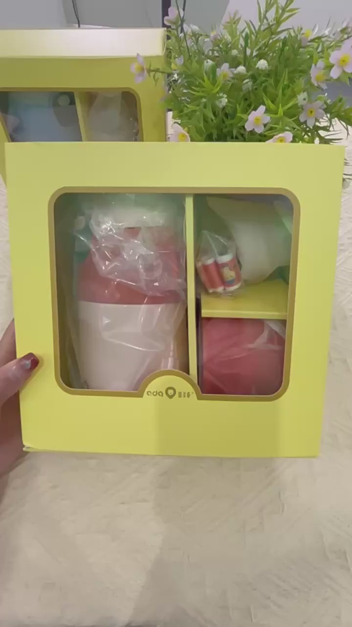 Aidoqi children's thermos cup 316 stainless steel intelligent temperature display straw cup big baby large capacity water Cup
