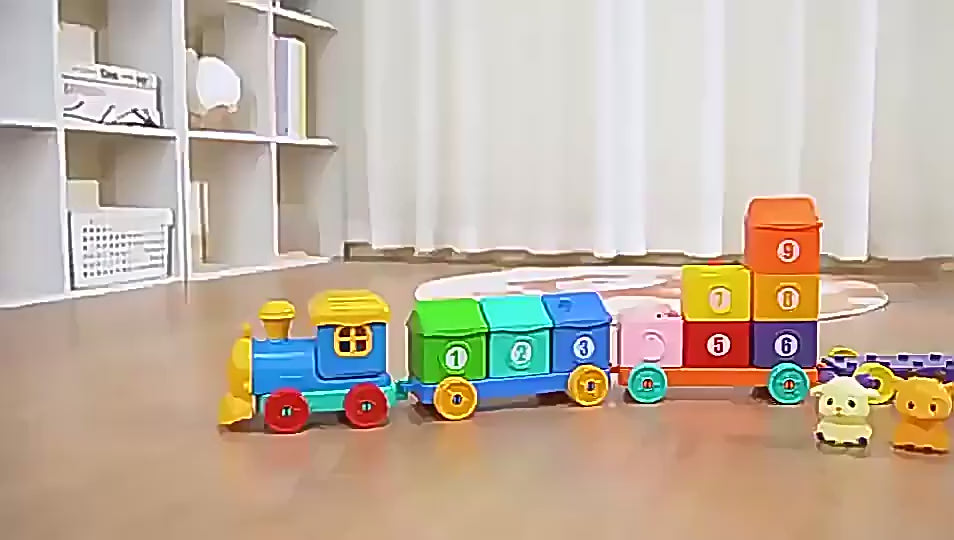 Montessori Farm Train/Surprise Party Set for Toddlers Learning Counting, Matching & Sorting Fine Motor Skills,Preschool Toy Gift