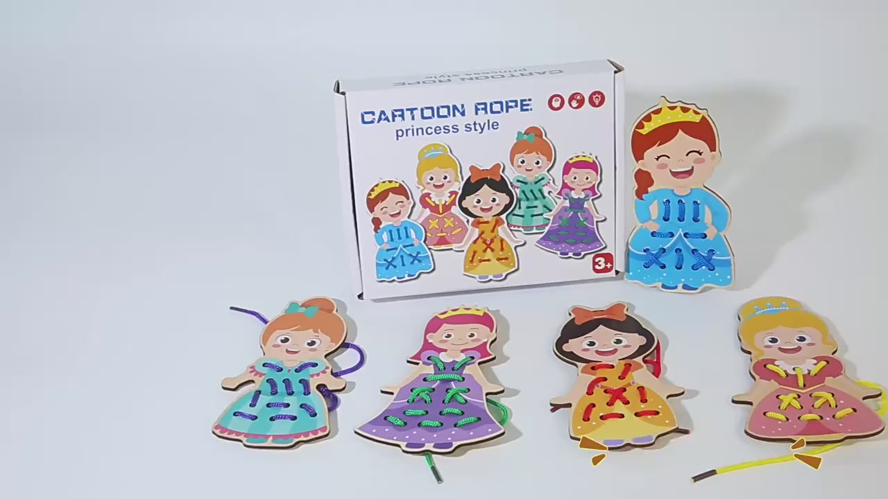 Children's Educational Rope Toy Line Board Hand Fine Movement Exercise Kindergarten Baby Early Education Enlightenment Teaching Aids