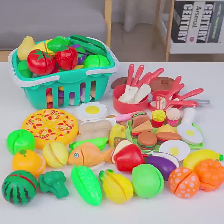 Cutting and Chewing Toy Vegetable Simulation for Children, Peelable Large Fruit for Babies and Toddlers to Chew on