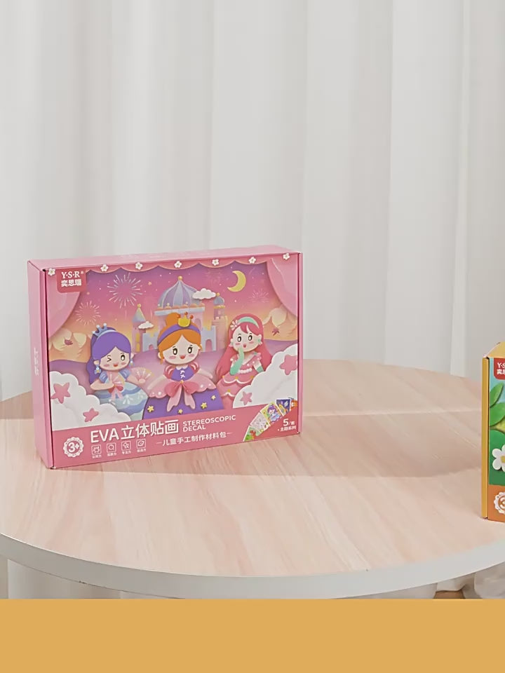 Children s DIY 3D EVA sticker painting kindergarten boys and girls educational sticker making materials