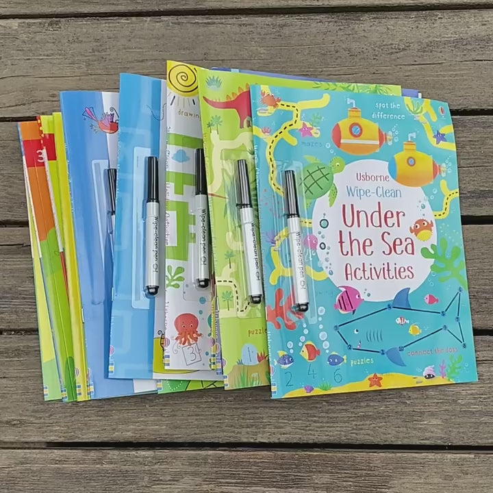 童趣萌萌家 New Arrival Kids’ Fun Preschool-to-Primary Number & English Learning Wipe-Clean Activity Book (Multiple Styles)