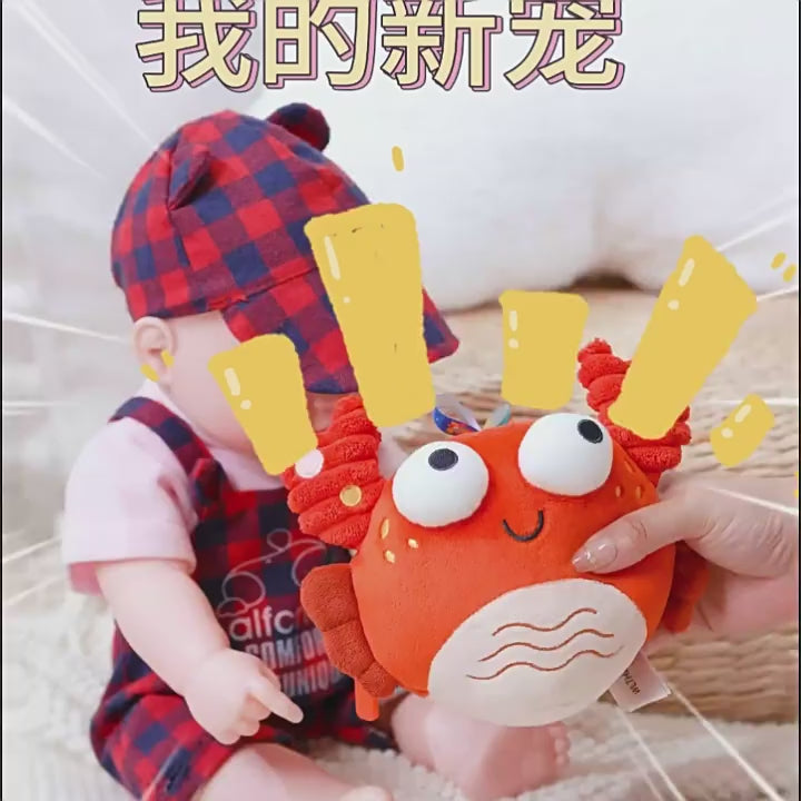 Jollybaby Newborn Baby Puzzle Soothing Plush Baby Toy Music Jumping Ball Baby Hand Grab Ball