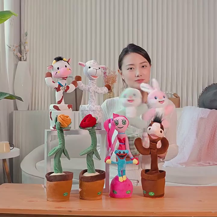 Can sing plush toy baby learn to talk can twist baby dance bunny doll children's birthday gift