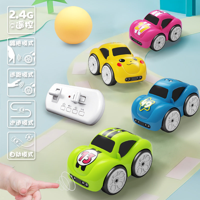 Cross-Border Popular Mini Remote Control Car with Magic Hand-Controlled Lights and Music, Children's Learning-To-Crawl Toy, Sensor Obstacle Avoidance Following Car