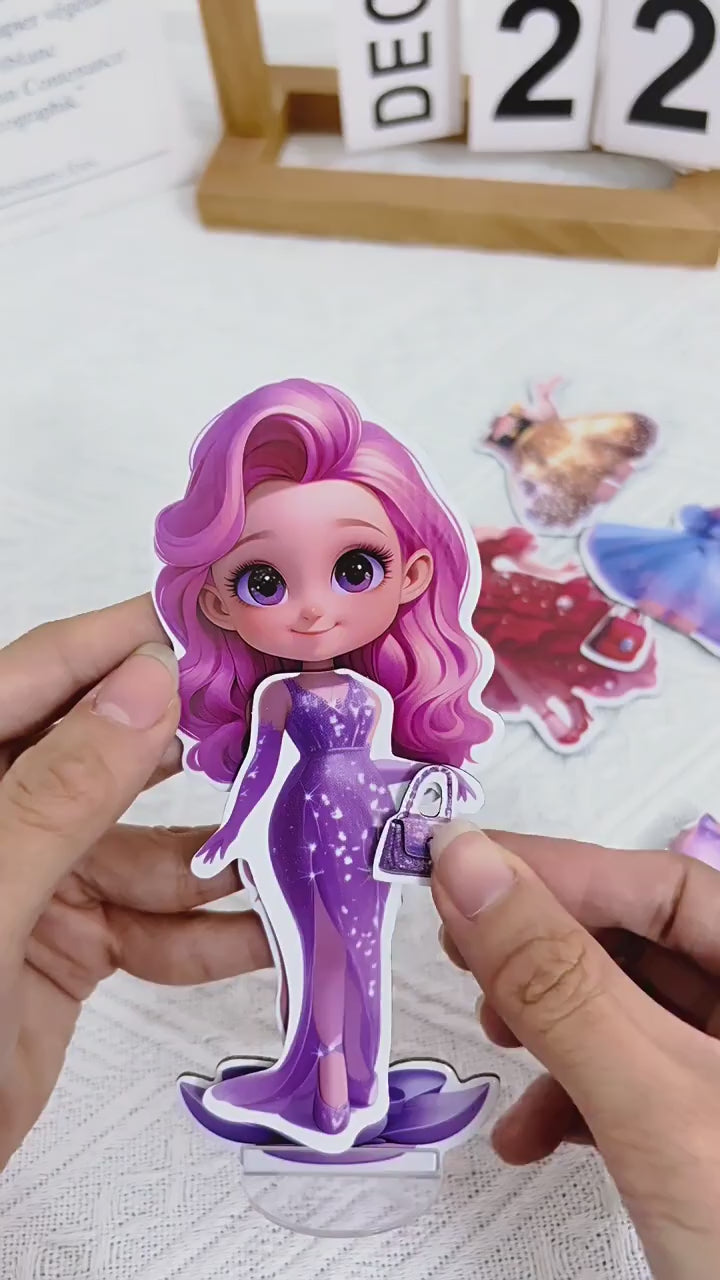 <Ready Stock Wholesale>Diy Magnetic Sticker Dress-Up Toys Kindergarten Girls Magnetic Dress-Up Educational Toy Gifts