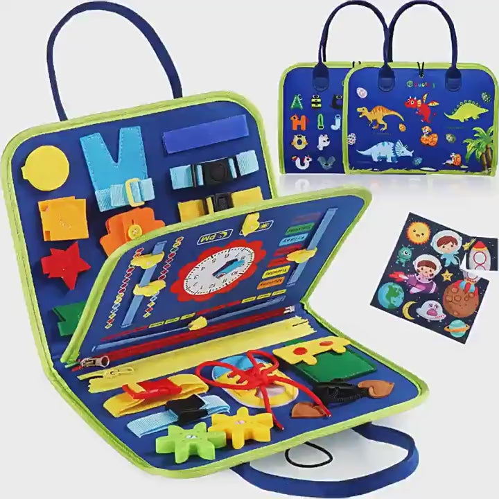 Felt Learning Board in stock cpc certification cross-border new early education children's toys busy board dressing learning teaching aids