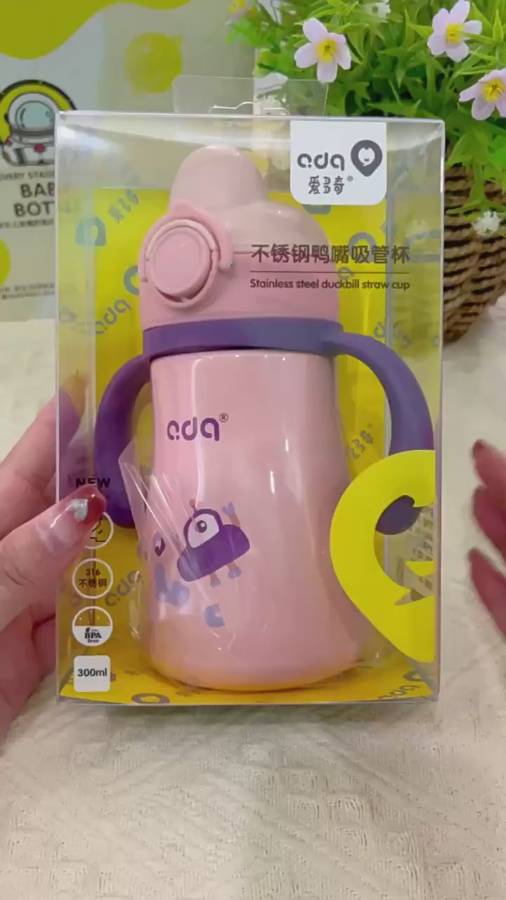 Aidoqi Baby Thermos Stainless Steel Insulation Bottle Multi-use Children's Bottle Learning to Drink Sipper Cup Maternal and Infant Supplies