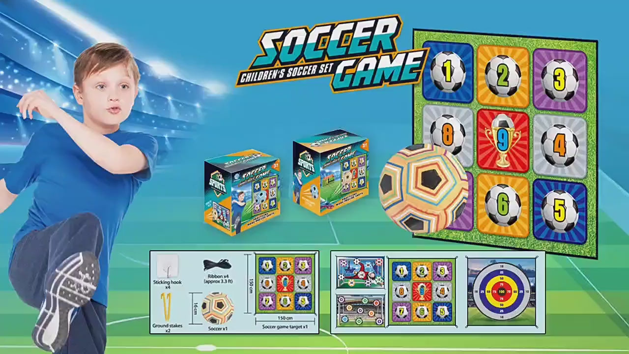 Cross-Border Popular Children's Football Outdoor Toys Sports Competition Interactive Digital Enlightenment Games Fabric Silent Indoor