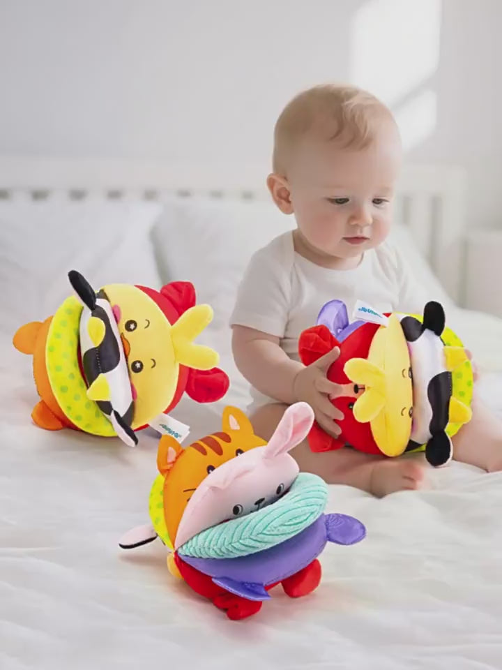 Aipinqi New Montessori Early Education Educational Ball Baby Cloth Ball Hand and Foot Training Ball Infant Touch Toy