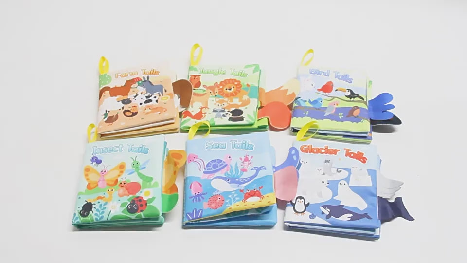 SOURCE manufacturer 4-Page 8-side cross-border baby cloth book tearable early education educational baby cloth book Science and Education toys