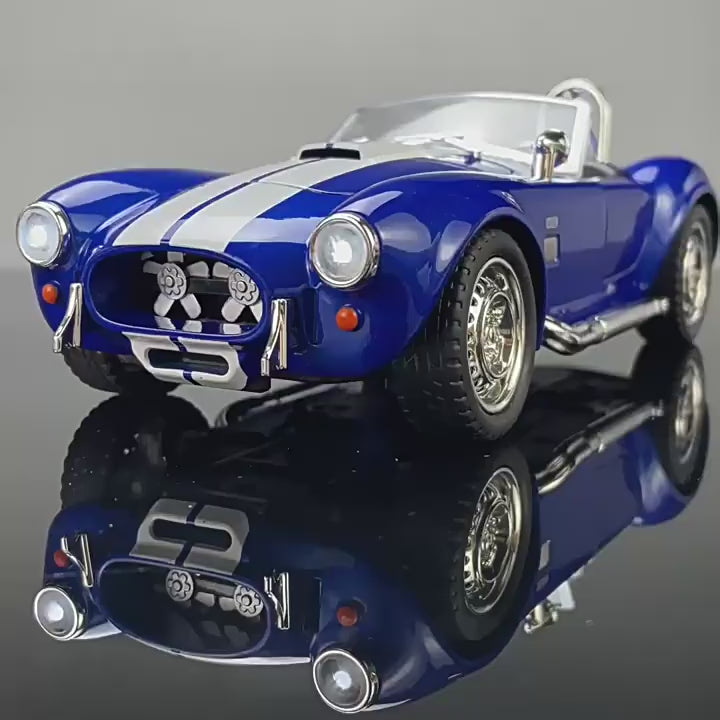 1:22 Cobra Convertible Sports Car Alloy Car Model Simulation Retro Classic Car Ornaments Children's Toys Wholesale